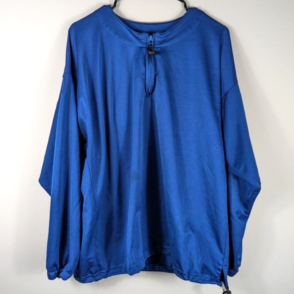 Vintage Easton Blue Quarter Zip Pullover Jacket Mens M Made Taiwan Baseball
